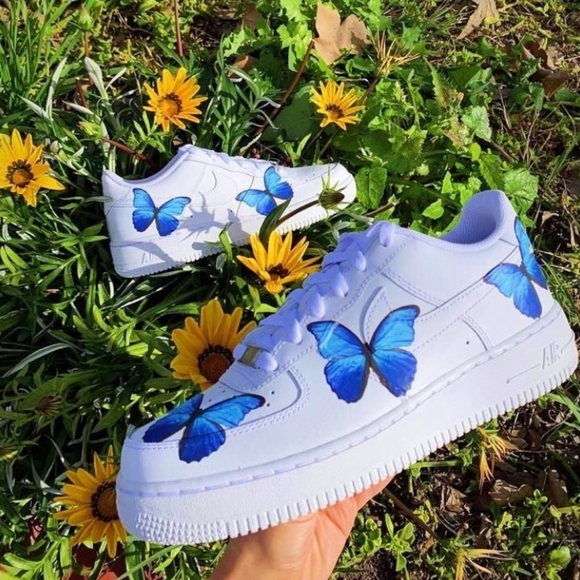 Nike white butterfly shoes Clearance
